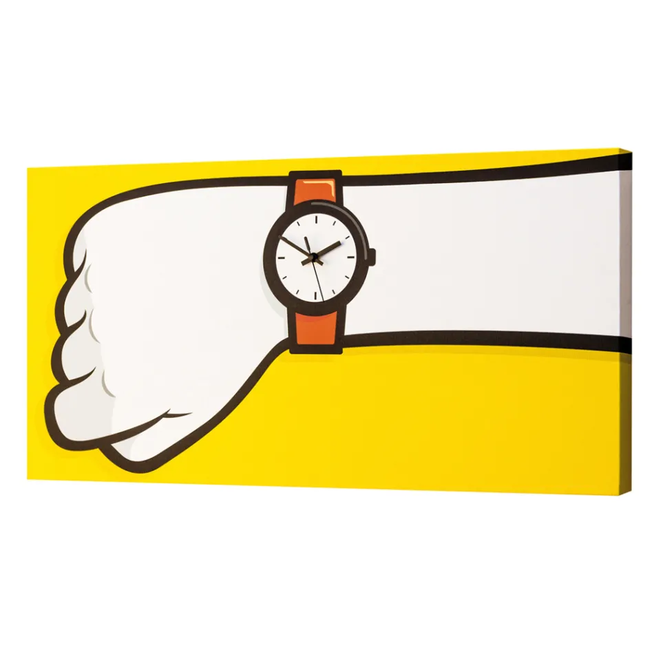 Orologio da parete rettangolare con struttura in legno di abete Charles Viadurini