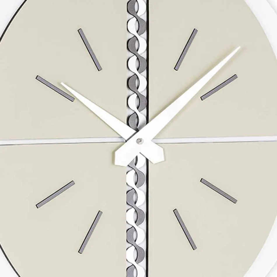 Orologio da Parete Rotondo con Supporto in PVC Realizzato in Italia - Elisio Viadurini