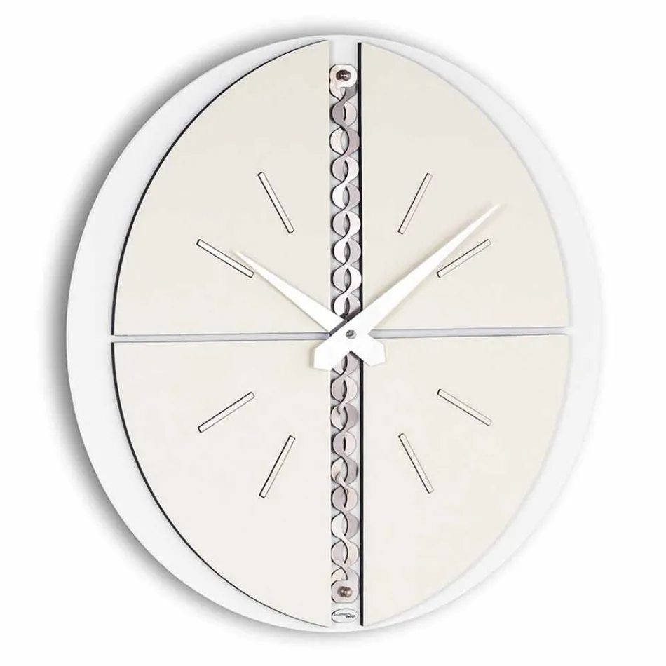 Orologio da Parete Rotondo con Supporto in PVC Realizzato in Italia - Elisio Viadurini