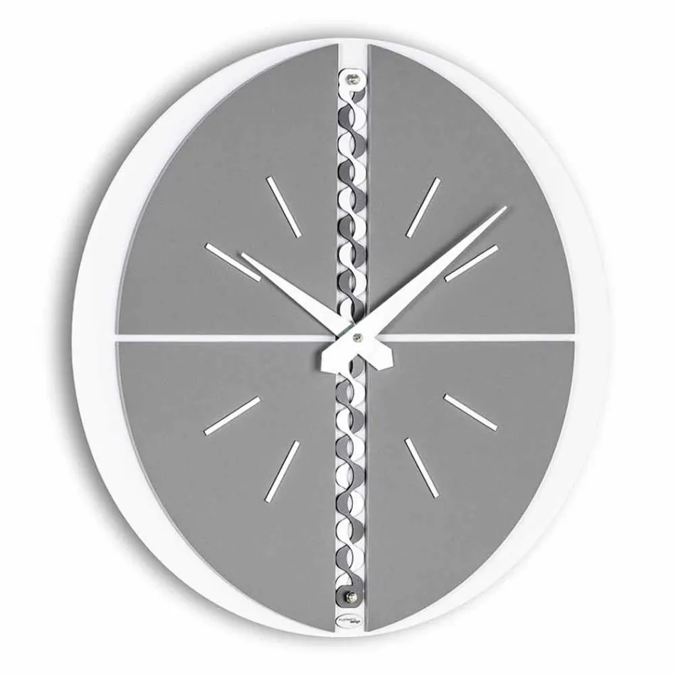 Orologio da Parete Rotondo con Supporto in PVC Realizzato in Italia - Elisio Viadurini