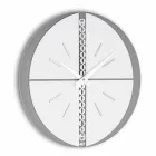 Orologio da Parete Rotondo con Supporto in PVC Realizzato in Italia - Elisio Viadurini
