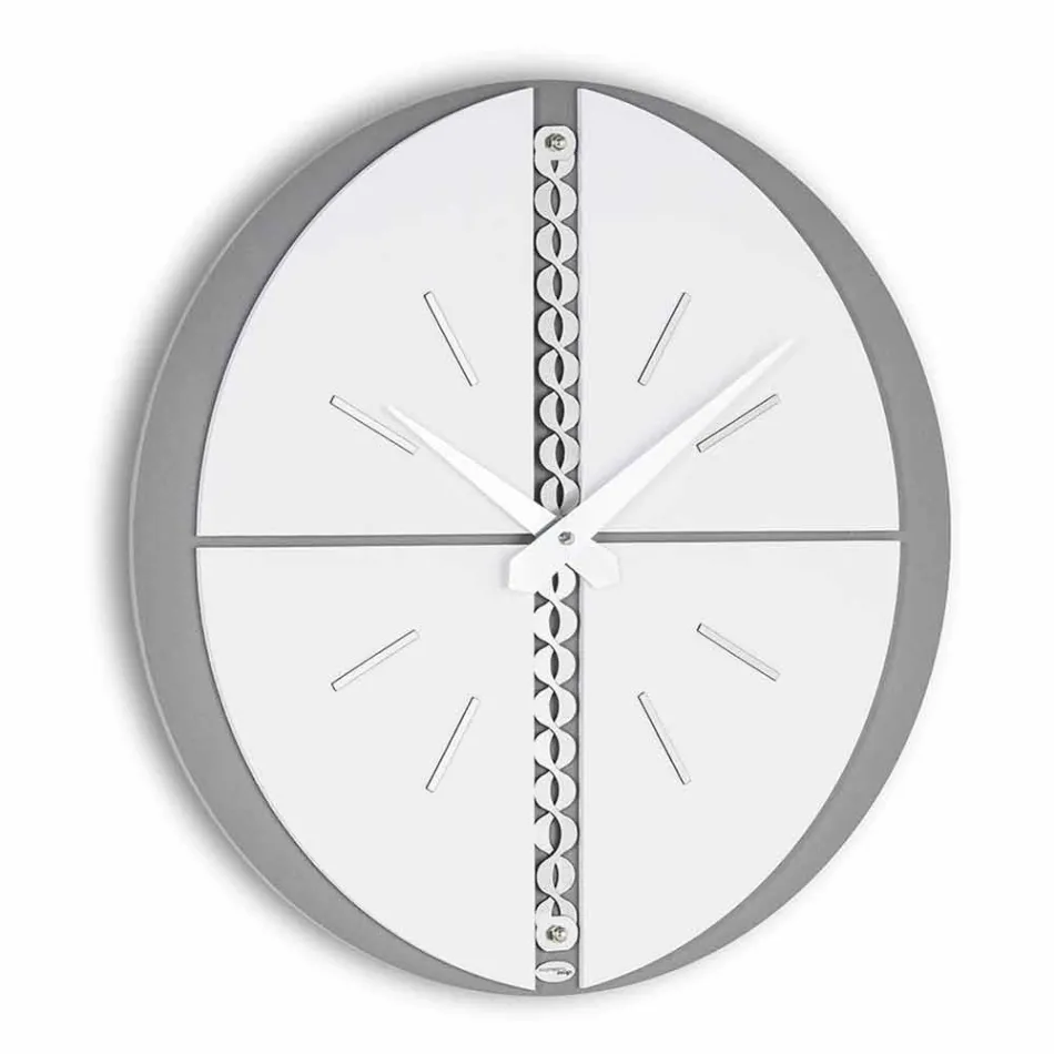 Orologio da Parete Rotondo con Supporto in PVC Realizzato in Italia - Elisio Viadurini