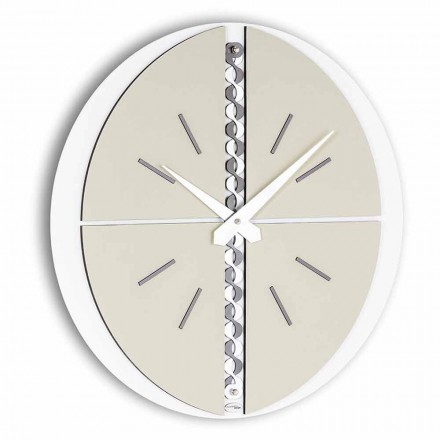 Orologio da Parete Rotondo con Supporto in PVC Realizzato in Italia - Elisio Viadurini