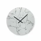 Orologio da Parete Rotondo Effetto Marmo Senza Numeri Made in Italy - Quadrante Viadurini