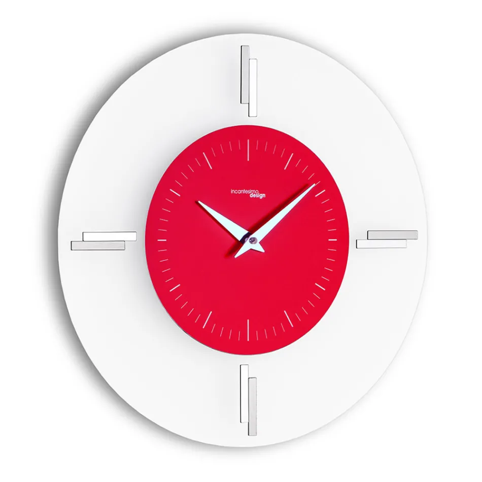 Orologio da Parete Rotondo in Alluminio Made in Italy Design Moderno - Siria Viadurini