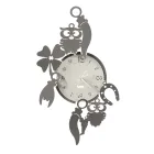 Orologio da Parete Rotondo in Ferro Design con Decori Fortuna - Tibio Viadurini
