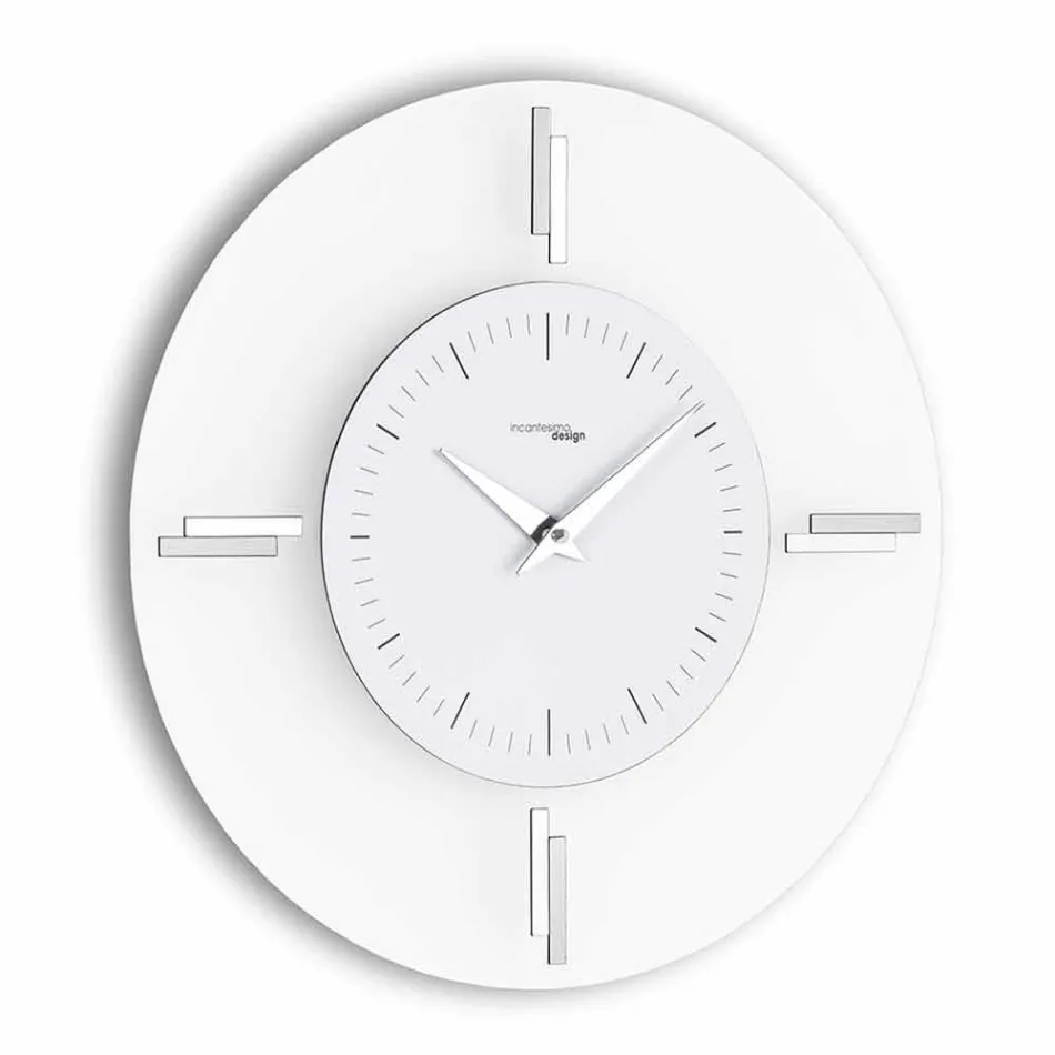 Orologio da Parete Rotondo in Metacrilato e Alluminio Made in Italy - Siria Viadurini