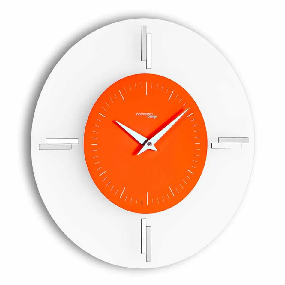 Orologio da Parete Rotondo in Metacrilato e Alluminio Made in Italy - Siria Viadurini
