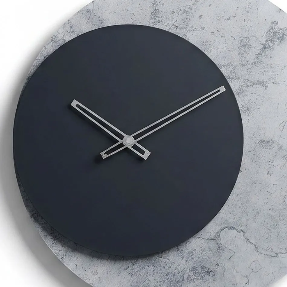 Orologio da Parete Rotondo in Metacrilato Stampato Made in Italy - Elara Viadurini