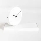 Orologio da Tavolo Girevole con Specchio in Acciaio Made in Italy - Benemerito Viadurini