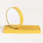 Orologio da Tavolo Girevole con Specchio in Acciaio Made in Italy - Benemerito Viadurini