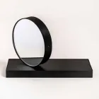Orologio da Tavolo Girevole con Specchio in Acciaio Made in Italy - Benemerito Viadurini