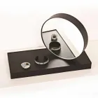 Orologio da Tavolo Girevole con Specchio in Acciaio Made in Italy - Benemerito Viadurini