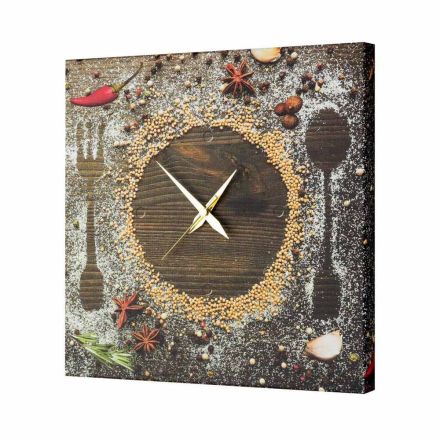 Orologio dal design moderno con aromi e spezie Lane, 40x40 cm Viadurini