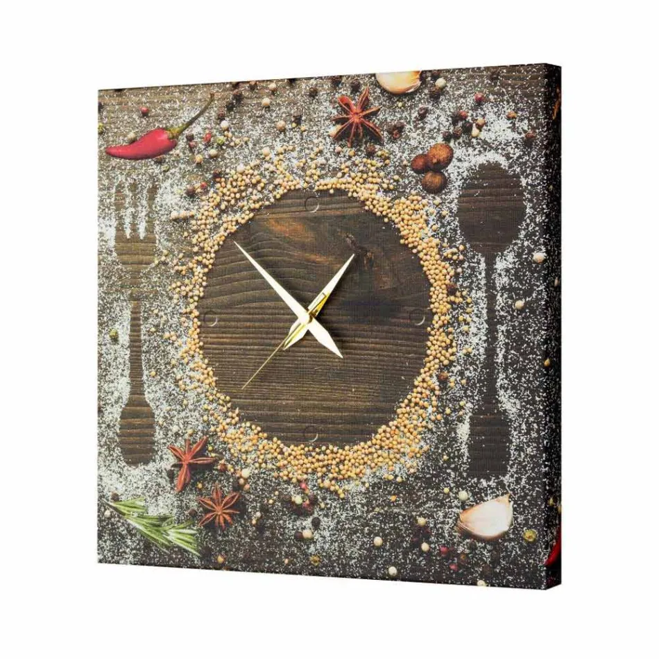 Orologio dal design moderno con aromi e spezie Lane, 40x40 cm Viadurini