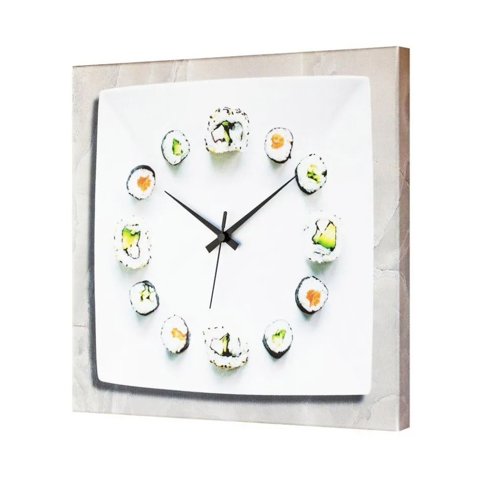 Orologio design moderno con ore rappresentate da sushi Peyton Viadurini