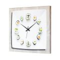 Orologio design moderno con ore rappresentate da sushi Peyton
