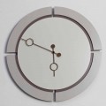 Orologio Grande da Parete Design Tondo Moderno in Legno Marrone e Beige - Osvego