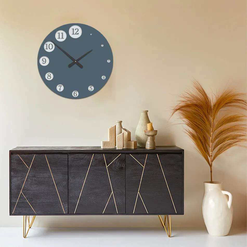 Orologio in Legno con Numeri a Ingrandimento Graduale Made in Italy - Kenya Viadurini