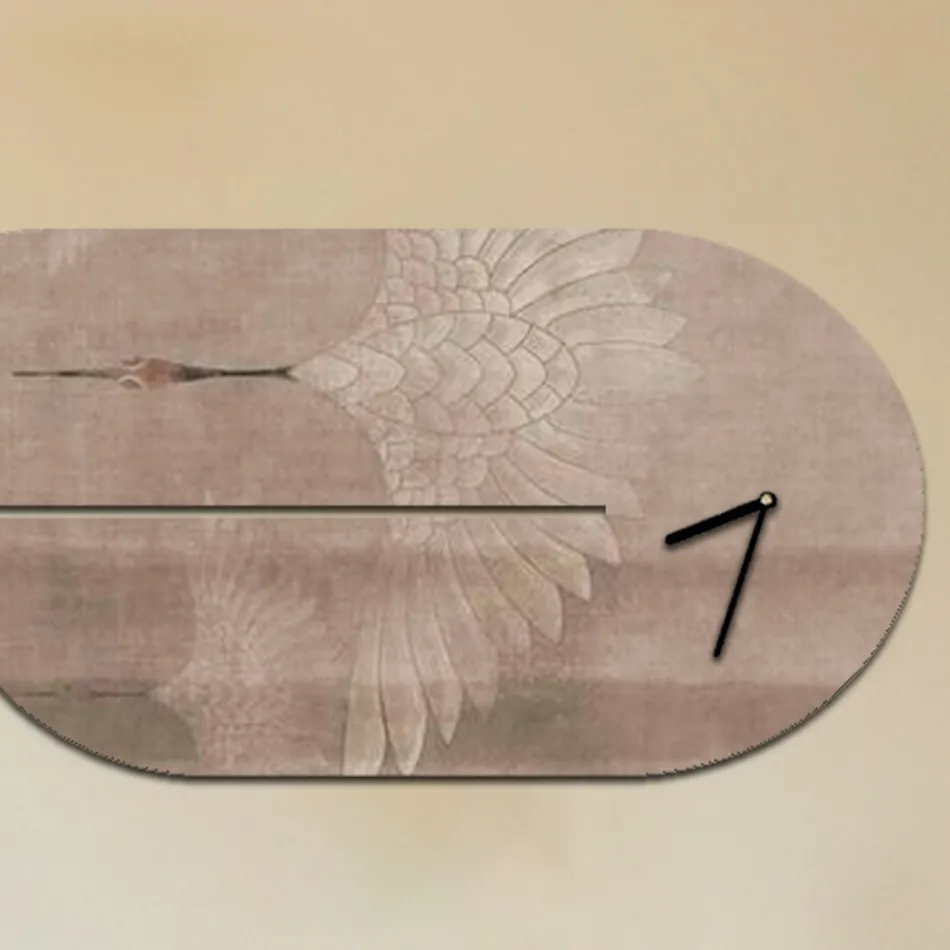 Orologio in Legno con Stampa di Airone Realizzato in Italia - Palau Viadurini