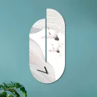 Orologio in Legno con Stampa di Airone Realizzato in Italia - Palau Viadurini