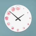 Orologio in Legno con Stampa di Fiore Camelia Made in Italy - India