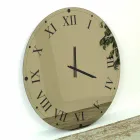 Orologio Rotondo da Parete in Cristallo Specchiato Made in Italy - Ingranaggio Viadurini