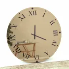 Orologio Rotondo da Parete in Cristallo Specchiato Made in Italy - Ingranaggio Viadurini