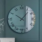 Orologio Rotondo da Parete in Cristallo Specchiato Made in Italy - Ingranaggio Viadurini