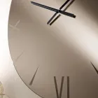 Orologio Rotondo in Vetro Specchiato con Numeri Incisi a Laser - Clelia Viadurini