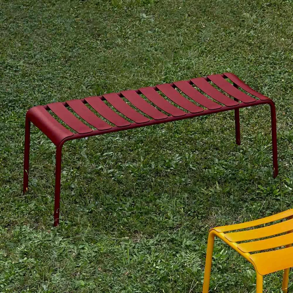 Panca Bassa in Alluminio Verniciato da Esterno, Made in Italy - Sybella Viadurini