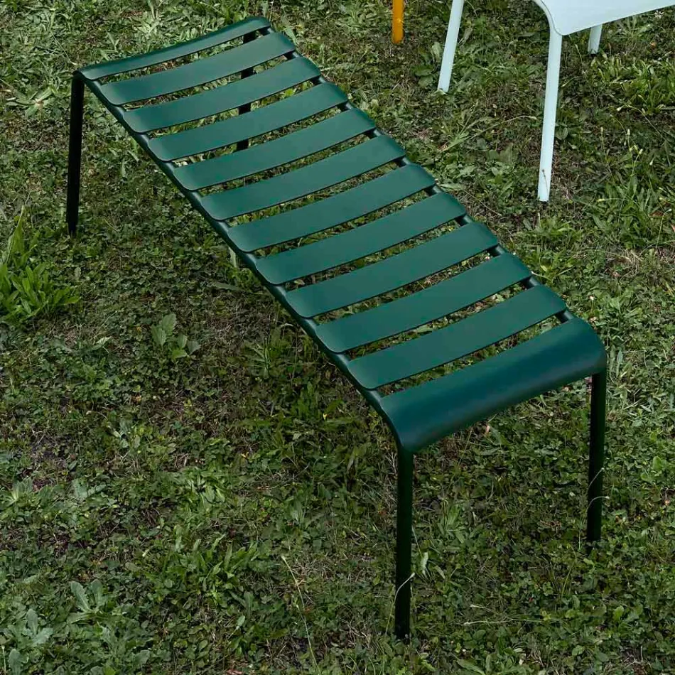 Panca Bassa in Alluminio Verniciato da Esterno, Made in Italy - Sybella Viadurini