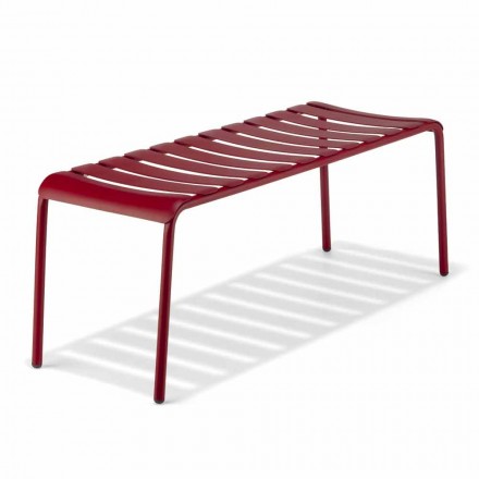 Panca Bassa in Alluminio Verniciato da Esterno, Made in Italy - Sybella Viadurini