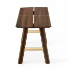 Panca di Design Moderno in Legno di Frassino con Seduta Impiallacciata - Andria Viadurini