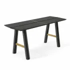Panca di Design Moderno in Legno di Frassino con Seduta Impiallacciata - Andria Viadurini