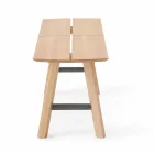 Panca di Design Moderno in Legno di Frassino con Seduta Impiallacciata - Andria Viadurini