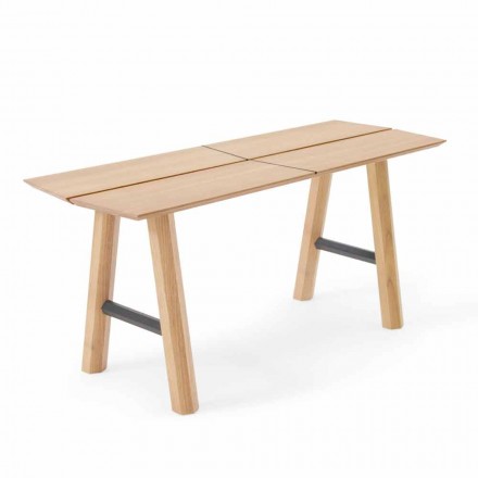 Panca di Design Moderno in Legno di Frassino con Seduta Impiallacciata - Andria Viadurini