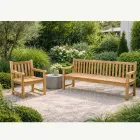 Panchina da Giardino in Teak Naturale di Varie Misure – Yggdrasil Viadurini