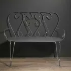Panchina da Giardino Realizzata Interamente in Metallo - Archivio Viadurini