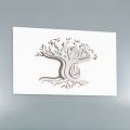 Pannello Bianco Inciso a Laser con Albero e Famiglia Made in Italy - Helga