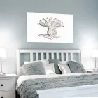 Pannello Bianco Inciso a Laser con Albero e Famiglia Made in Italy - Helga Viadurini