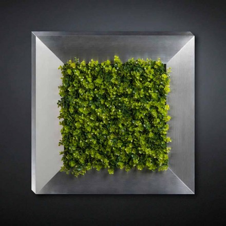 Pannello Decorativo in Metallo con Fiori Artificiali Made in Italy - Fiorellino Viadurini