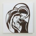 Pannello Realizzato con Incisione Laser che Raffigura San Giuseppe e la Famiglia - Hina