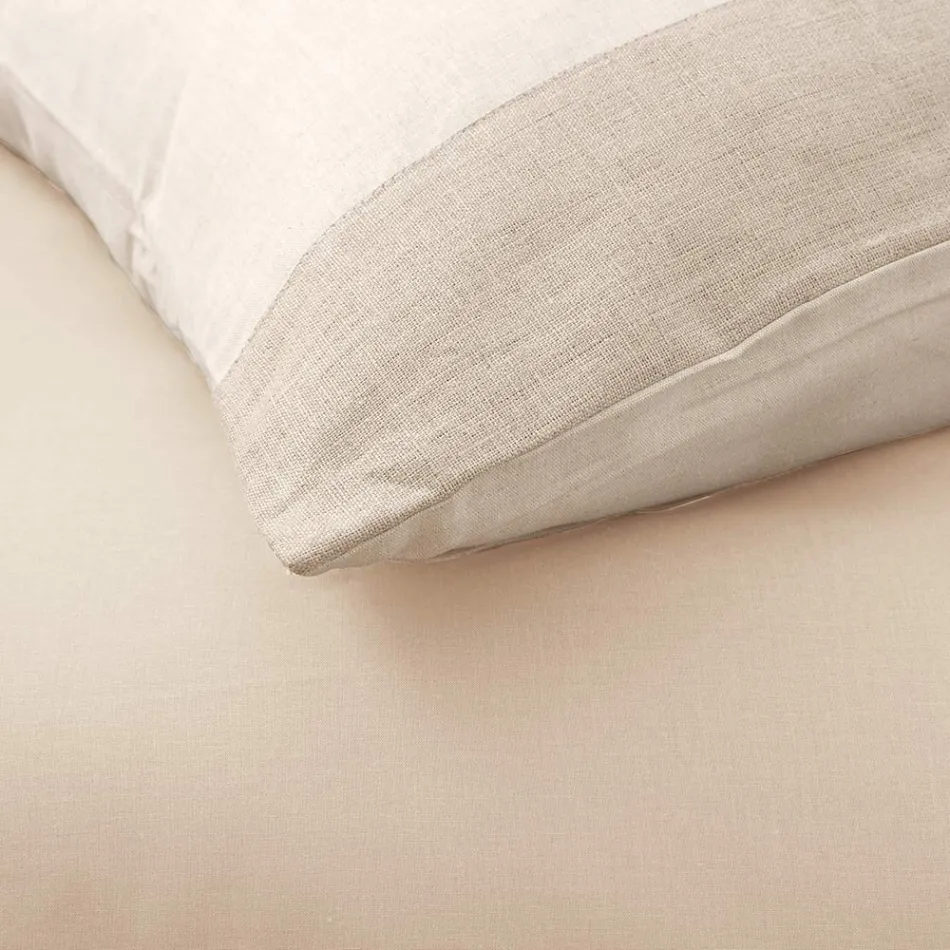 Parure Copripiumino in 90% Cotone e 10% Lino con 1 Federa Made in Italy - Nestle Viadurini