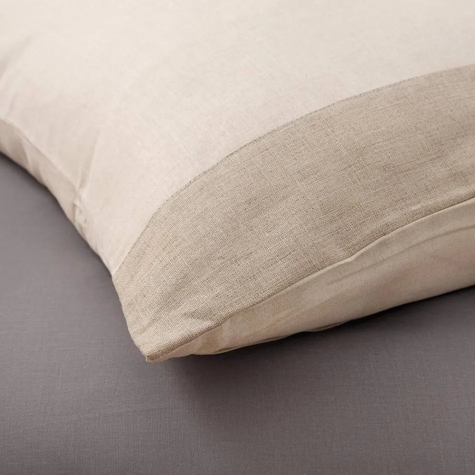 Parure Copripiumino in 90% Cotone e 10% Lino con 2 Federe Made in Italy - Nestle Viadurini