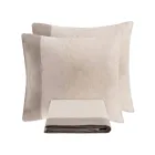 Parure Copripiumino in 90% Cotone e 10% Lino con 2 Federe Made in Italy - Nestle Viadurini