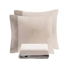 Parure Copripiumino in 90% Cotone e 10% Lino con 2 Federe Made in Italy - Nestle Viadurini