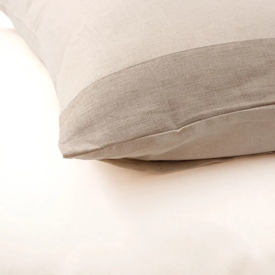 Parure Copripiumino Matrimoniale in 90% Cotone e 10% Lino Made in Italy - Nestle Viadurini