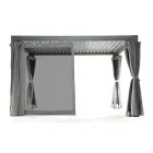 Pegola 3x4 mt in Alluminio Verniciato Antracite con Manovella - Levante Viadurini