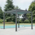 Pegola 3x4 mt in Alluminio Verniciato Antracite con Manovella - Levante Viadurini